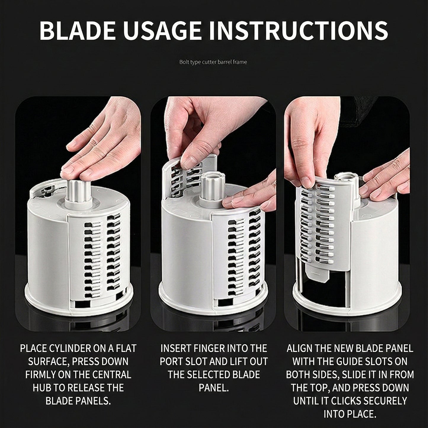 DailyWow™ 3-in-1 Professional Rotary Cheese Grater & Vegetable Slicer