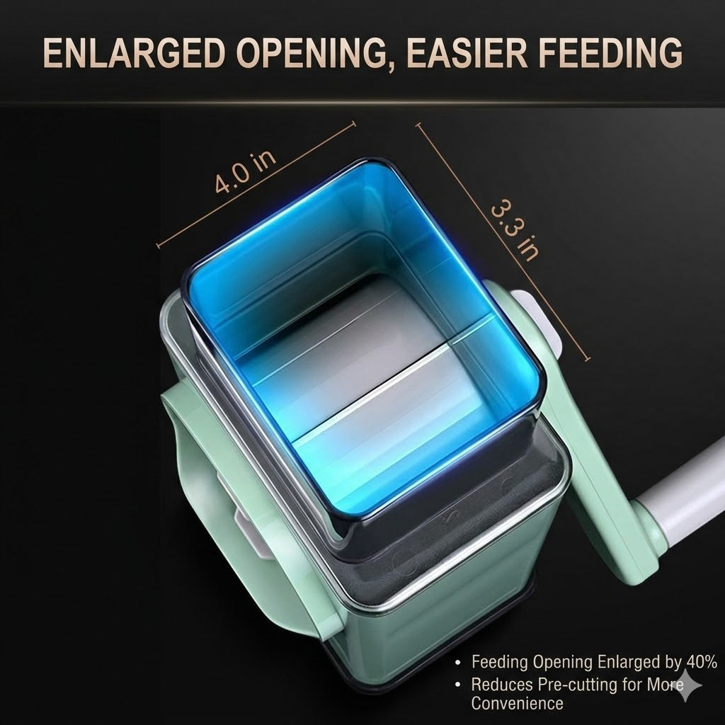 DailyWow™ 3-in-1 Professional Rotary Cheese Grater & Vegetable Slicer