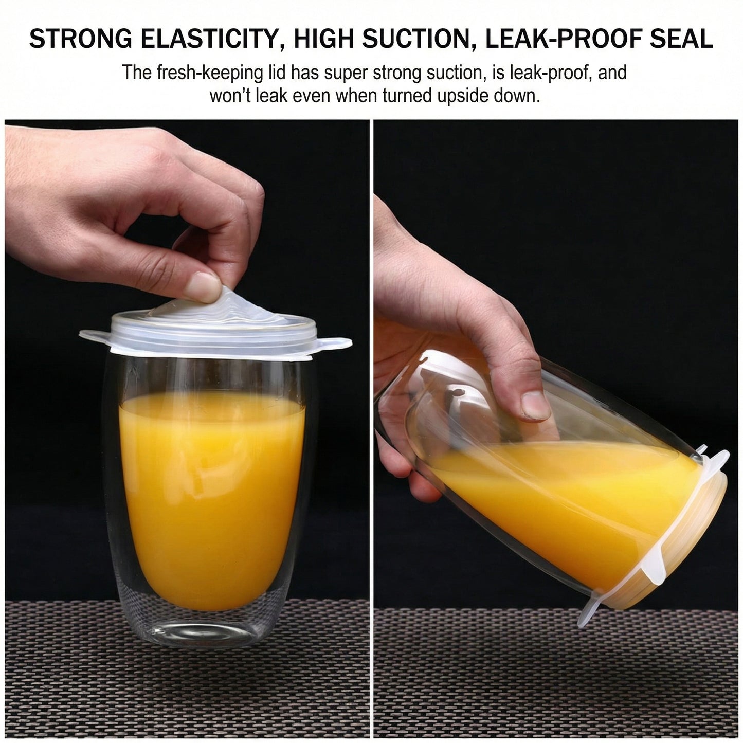 DailyWow™ Universal Silicone Stretch Lids - Leak-Proof & Reusable (Set of 6)