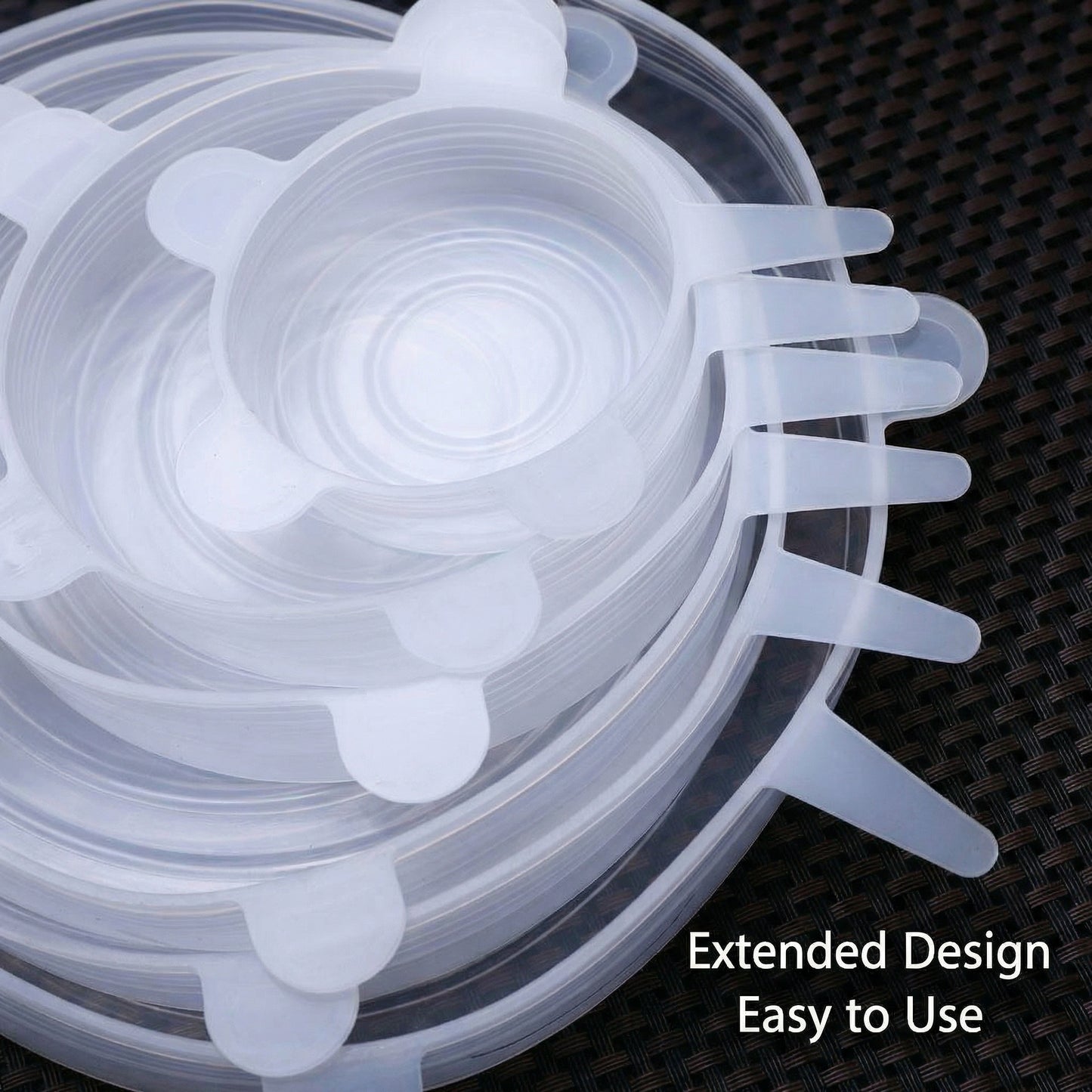 DailyWow™ Universal Silicone Stretch Lids - Leak-Proof & Reusable (Set of 6)