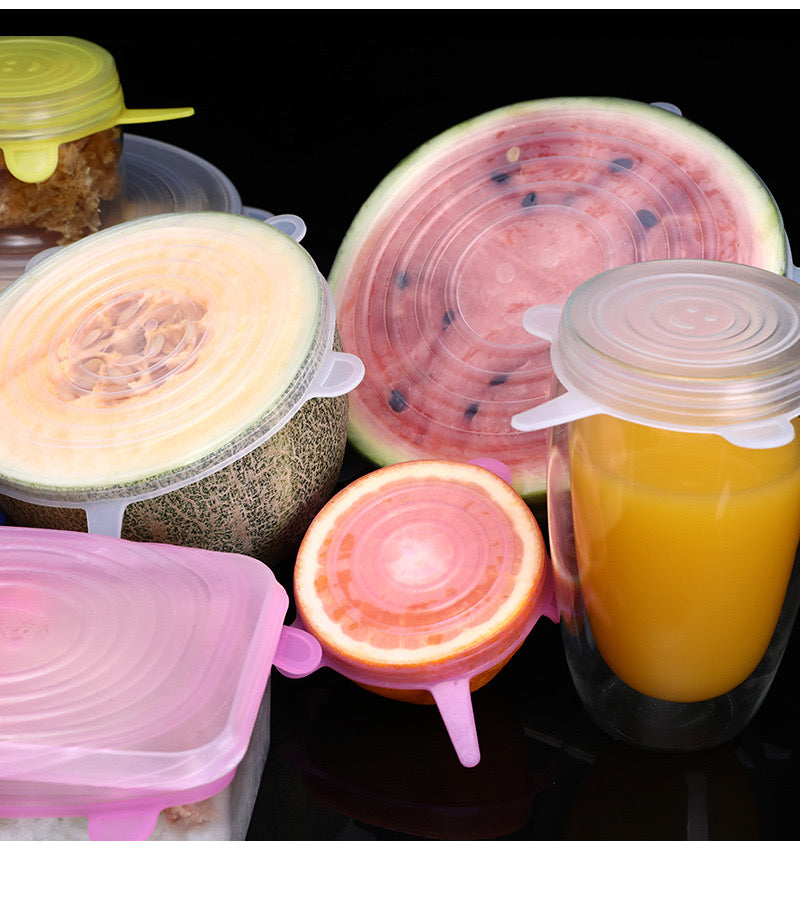 DailyWow™ Universal Silicone Stretch Lids - Leak-Proof & Reusable (Set of 6)