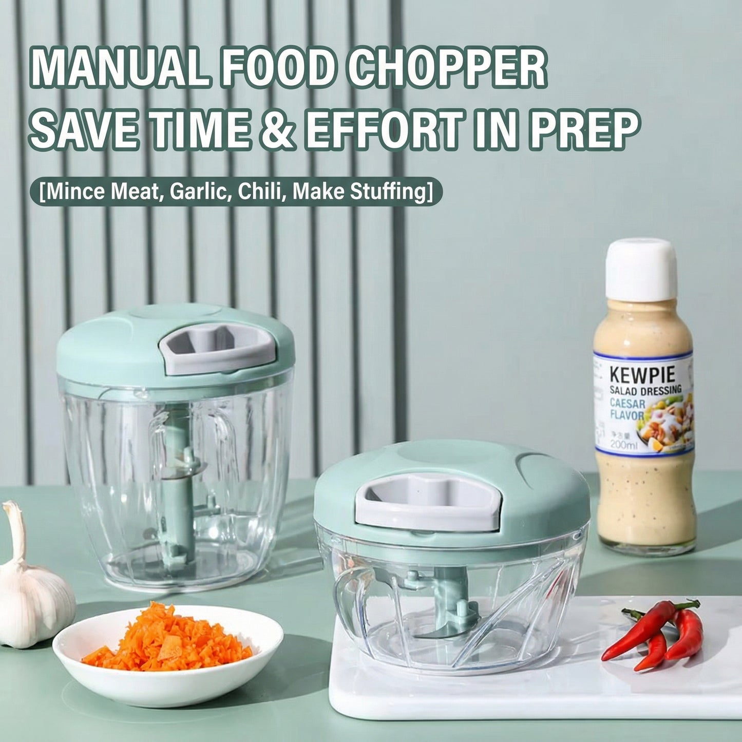 DailyWow™ Pro Manual Food Chopper - 3-Second Magic Prep